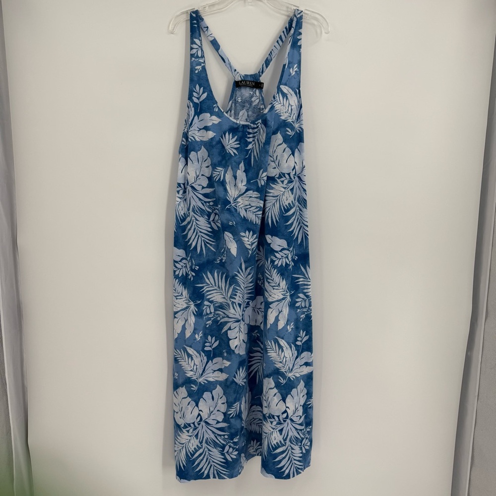 Ralph Lauren Blue and White Floral Dress - Picture 9 of 9